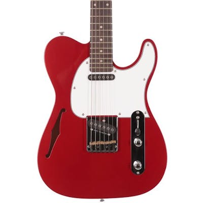 B Stock : G&L Tribute ASAT Classic Semi-Hollow Electric Guitar in Candy Apple Red