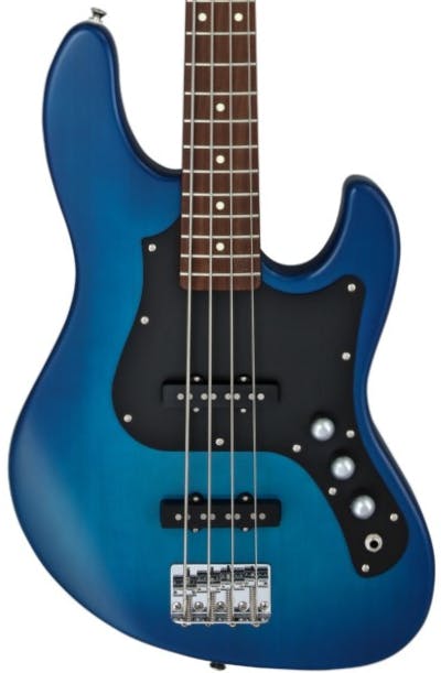 FGN Boundary Mighty Jazz BMJ-R Bass Guitar in Transparent Blue