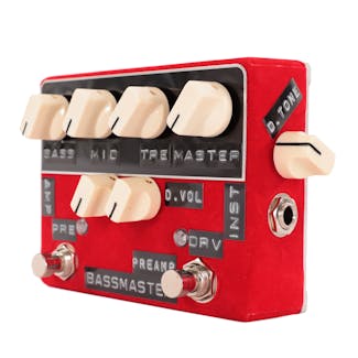 Shin's Music Bass Master Pre-Amp Pedal in Red in Cream Knobs 
