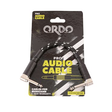 Ordo Braided Black and Grey Right Angle to Right Angle Patch Cable 15cm