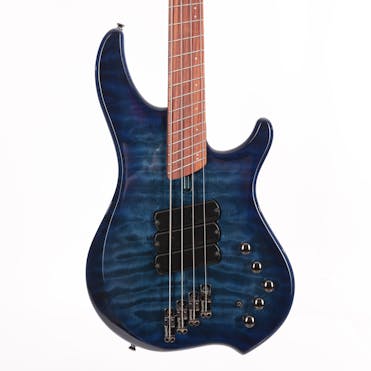 Dingwall Combustion 4 String Bass - Quilted Top in Indigo Burst