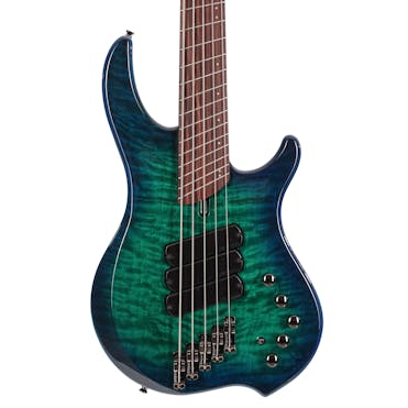 Dingwall Combustion 5 String Quilted Top in Whalepool Burst