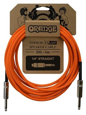 Orange Terror Stamp 20ft Speaker Cable Jack to Jack in Orange
