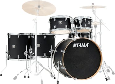 Tama Superstar Classic Limited Edition 6 Piece Shell pack in Flat Black, 10x7, 12x8, 14x14, 16x16, 22x16 and 14x6.5