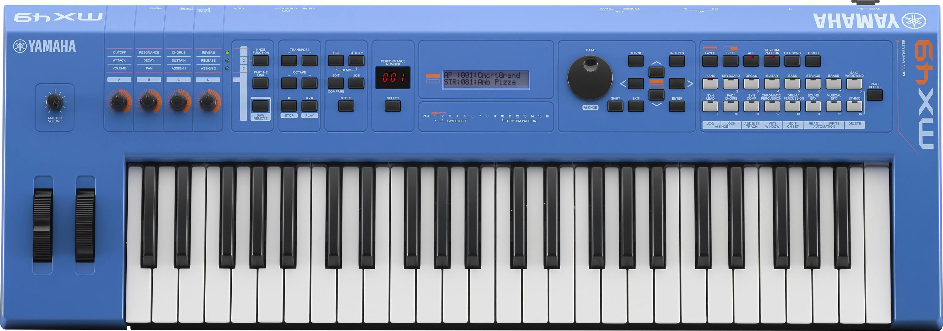 Yamaha MX49 V2 Synthesizer in Blue - Andertons Music Co.