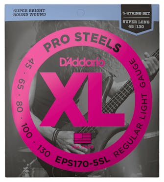 D'Addario EXL 45-130 Regular Light Super Long Scale 5-String Bass Strings