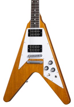 Gibson USA 70s Flying V Electric Guitar in Antique Natural