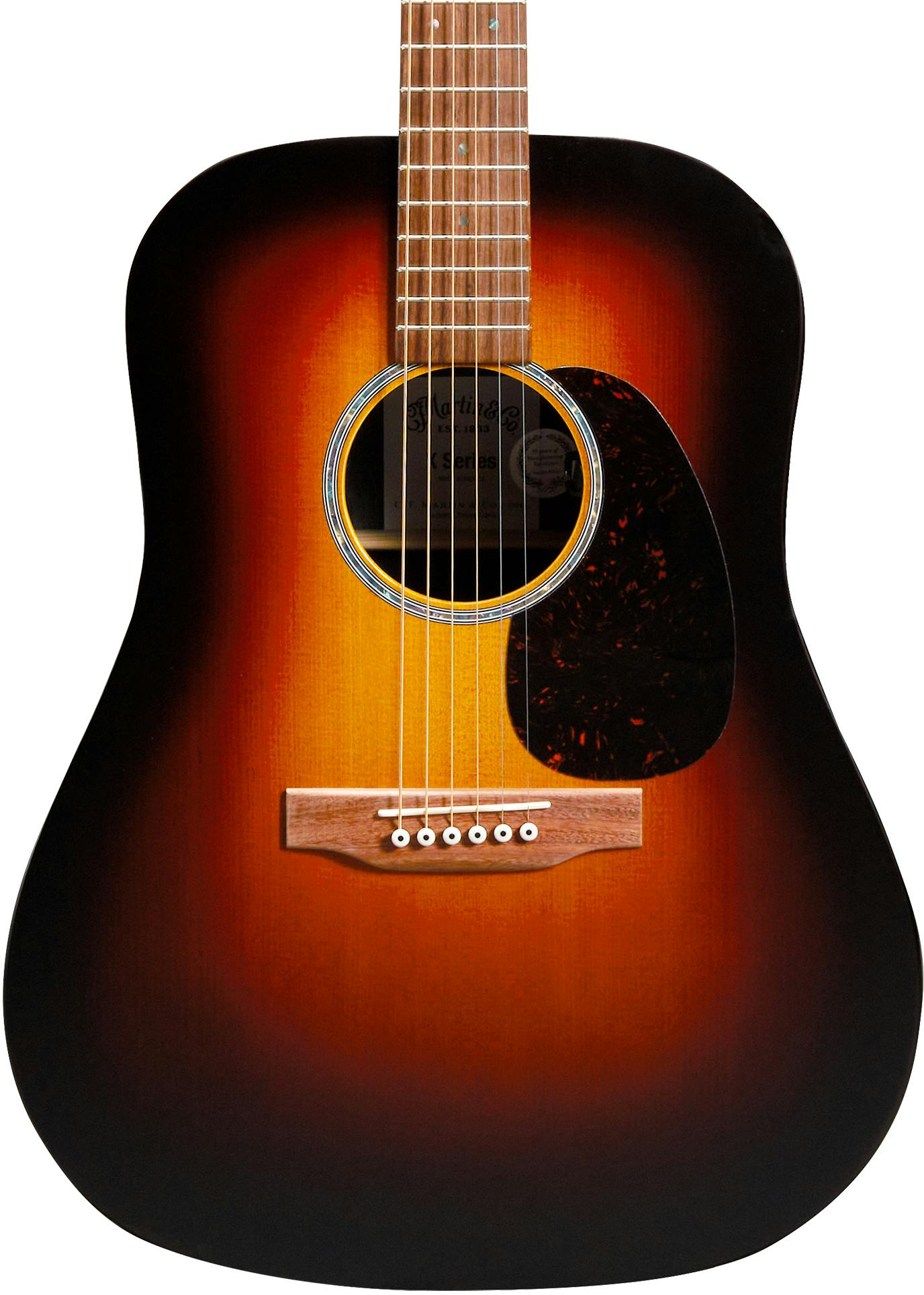 Martin X-Series Remastered D-X2E Acoustic Guitar in Ziricote Burst Ziricote  HPL B&S - Andertons Music Co.