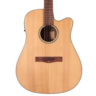 EastCoast D1SCE Dreadnought Electro-Acoustic Guitar with Cutaway & Solid Top in Natural