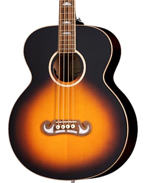 Epiphone El Capitan J-200 Studio Electro Acoustic Bass Guitar in Aged Vintage Sunburst