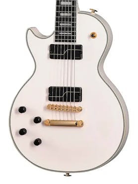 Epiphone Matt Heafy Les Paul Custom Origins Left Handed 7 String Electric Guitar in Bone White