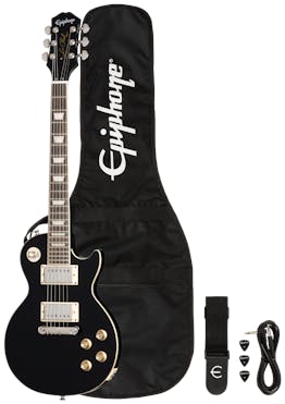 Epiphone Power Players Les Paul in Dark Matter Ebony with Accessories