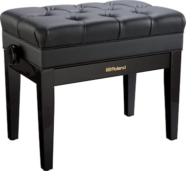 Roland RPB-500PE Rise & Fall Piano Bench with Storage in Polished Ebony