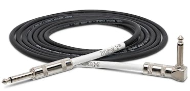 Hosa Guitar Cable,  Straight to Right-angle, 10ft / 3M