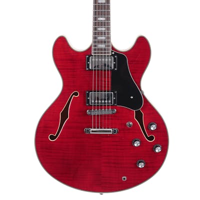 Sire Larry Carlton H7 Semi-Hollow Electric Guitar in See Through Red