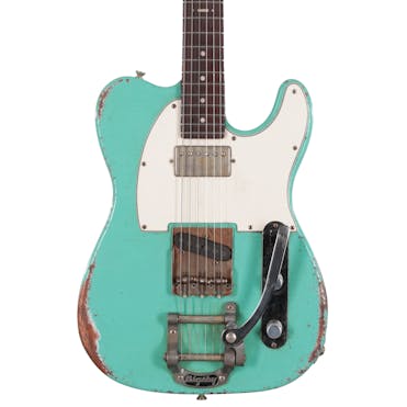Hansen Guitars T-Style Electric Guitar in Seafoam Green with Bigsby