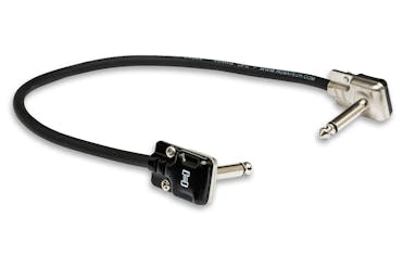 Hosa Pro Guitar Patch Cable, Low-profile Right-angle to Same, 18 in
