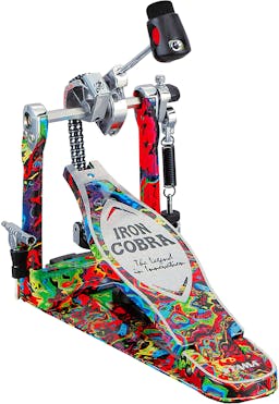 Iron Cobra 900 Marble Psychedelic  Rainbow Power Glide Single Pedal w/Carrying Case