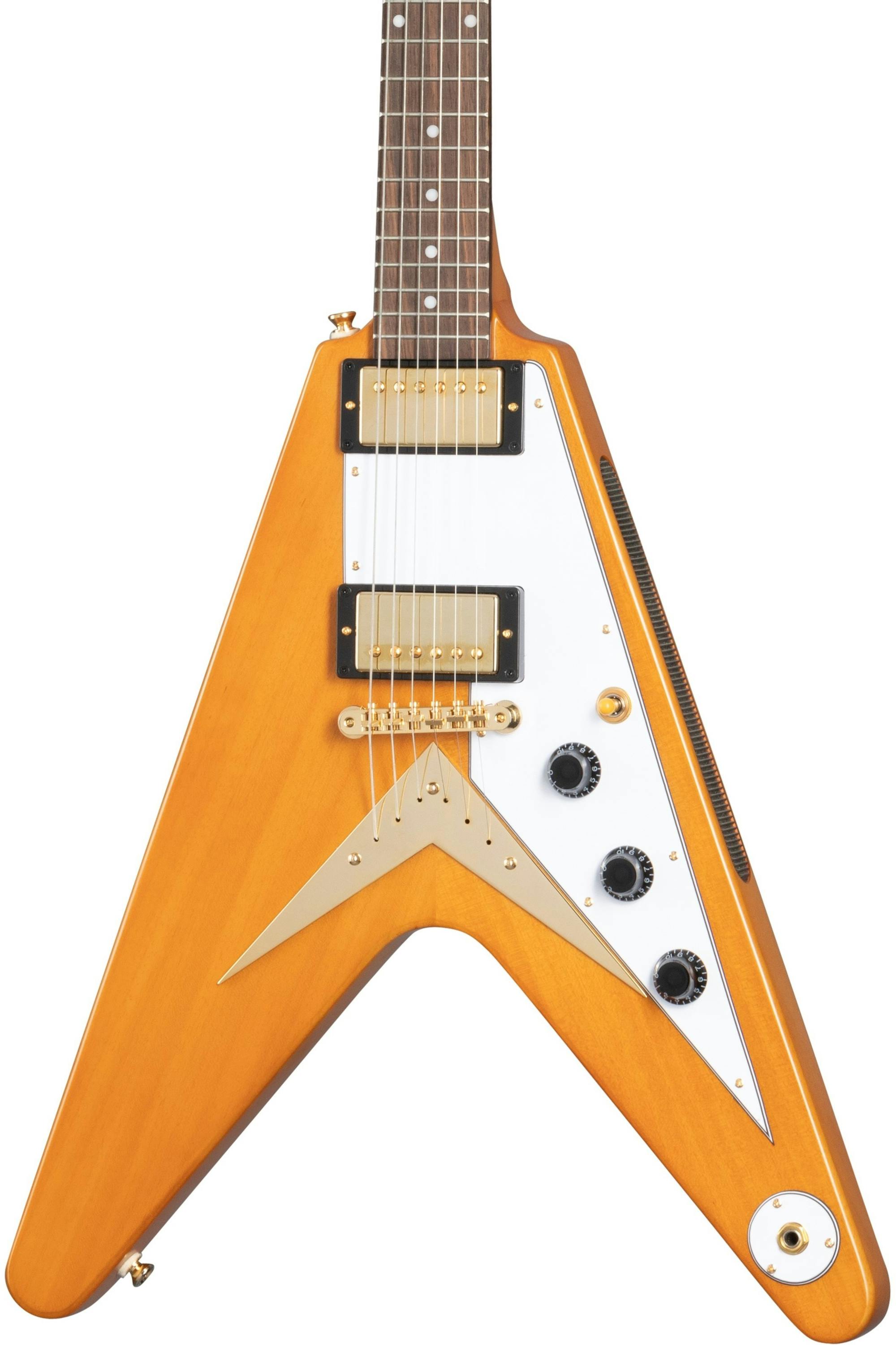 Epiphone 1958 Korina Flying V Electric Guitar in Aged Natural with