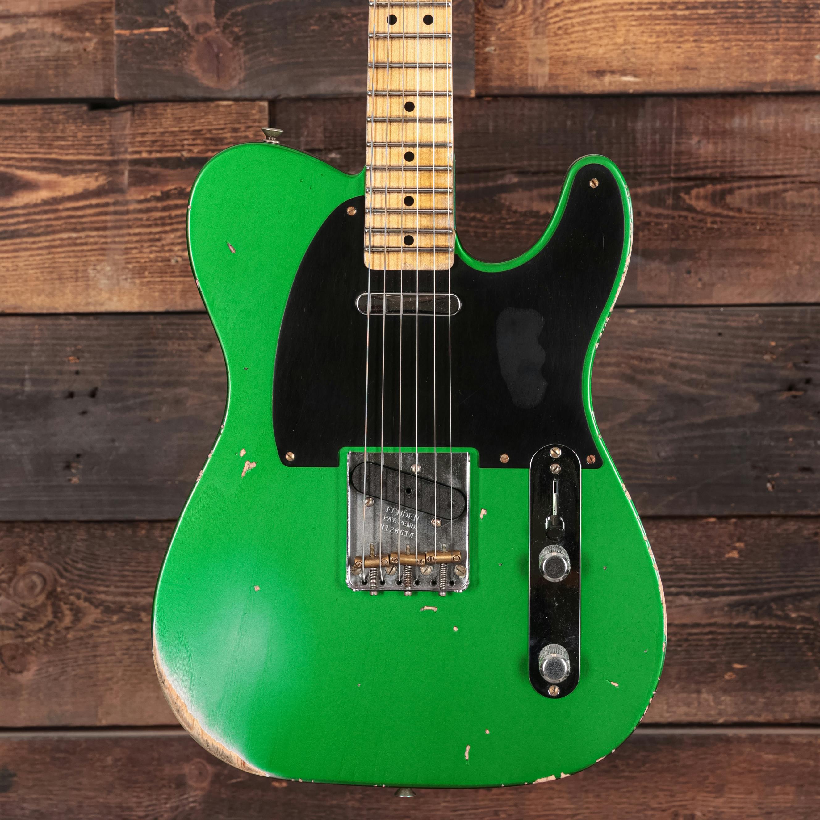 Fender Custom Shop '51 Telecaster Electric Guitar in Aged Faded Lime ...