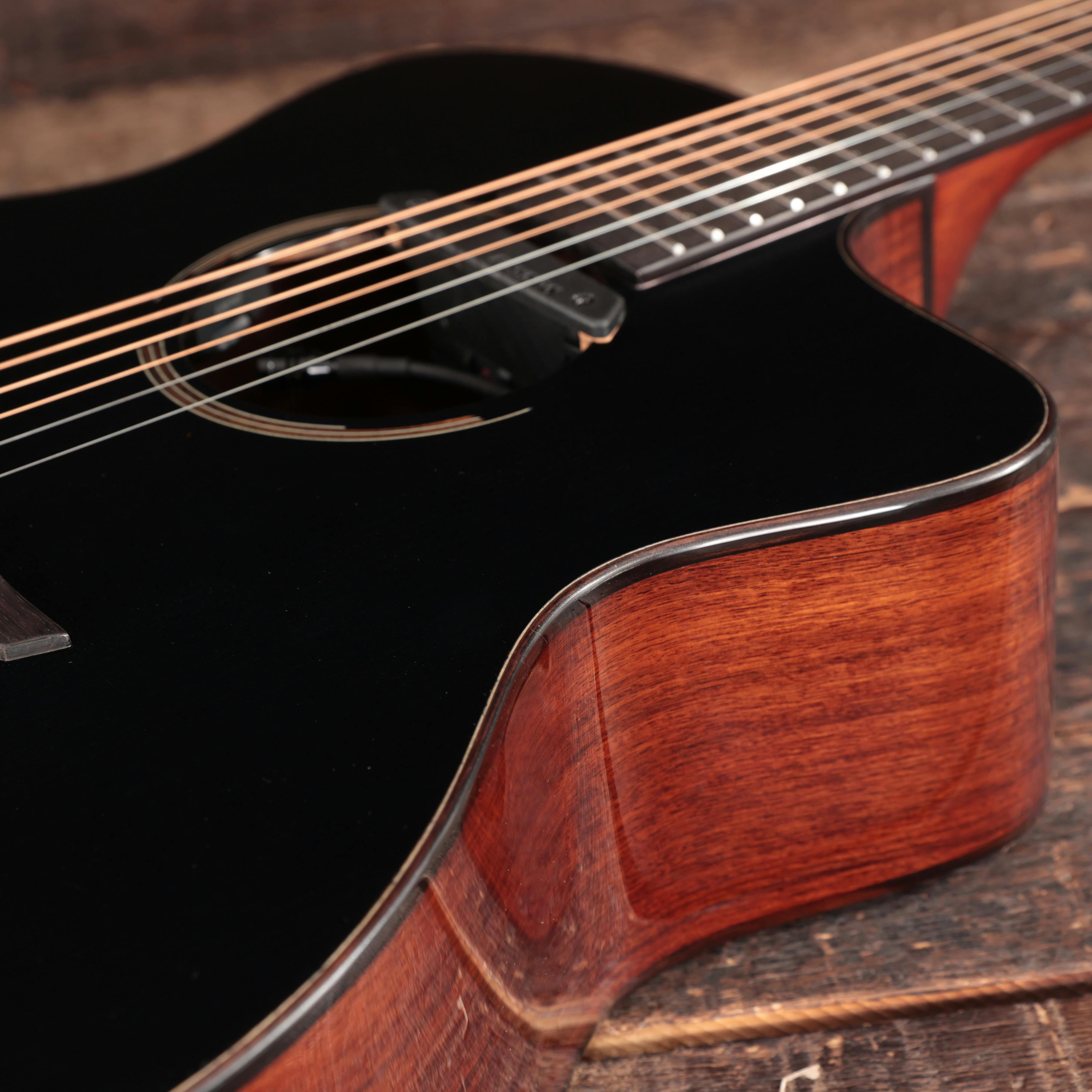 Ibanez Jon Gomm Signature JGM10 Acoustic-electric Guitar - Black Satin Top,  Natural High-gloss Back and Sides