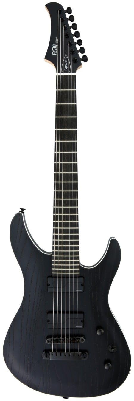 FGN J Standard Mythic JMY72ASHE 7-String Electric Guitar in Open Pore Black  - Andertons Music Co.