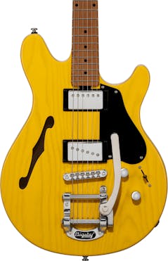 Sterling By Music Man James Valentine Chambered Signature Electric Guitar in Butterscotch with Bigsby