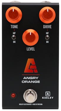 Keeley Angry Orange 4-in-1 DS-1 and Civil War Big Muff Style Distortion and Fuzz Pedal