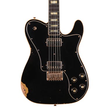 Shabat Lion Deluxe Electric Guitar in Black Over Gold