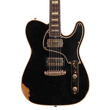 Shabat Guitars Justin Derrico Lion JD Electric Guitar in Black Over Gold