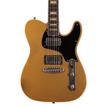 Shabat Guitars Justin Derrico Lion JD Electric Guitar in Gold Top with Black Back
