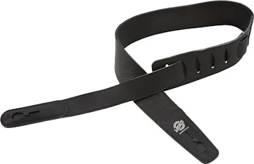 Lock-it Straps Leather Guitar Strap with Locking Leather Ends in Black
