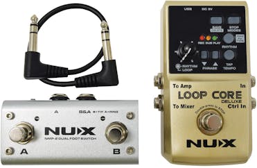 NUX Loop Core Deluxe Bundle Looper Pedal and NMP-2 Dual Footswitch