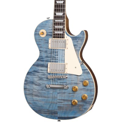 Gibson USA Les Paul Standard 50s Electric Guitar in Transparent Ocean Blue