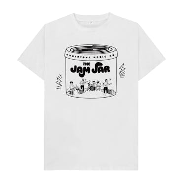 Andertons T Shirt in White with Jam Jar Logo