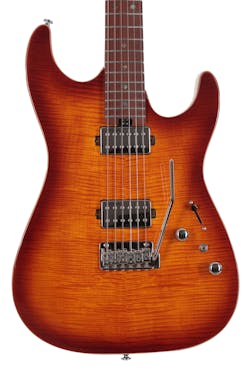 Soloking MS-1 Custom Flame Maple Top Electric Guitar in Bengal Burst