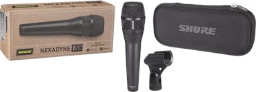 Shure Nexadyne Cardioid Vocal Microphone including mic clip & protective case, Black