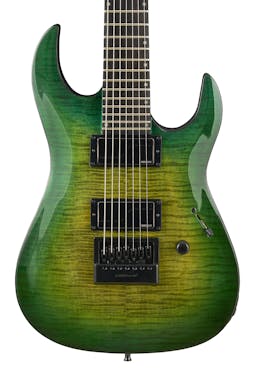 BC Rich Andy James Signature Assassin 7 String Electric Guitar in Trans Green Burst