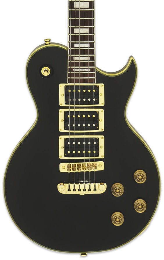 Aria PE-350PF Electric Guitar in Aged Black - Andertons Music Co.