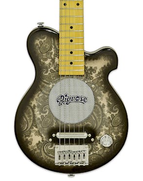 Pignose PGG-200PL Electric Guitar with Built-in Amplifier in Black Paisley