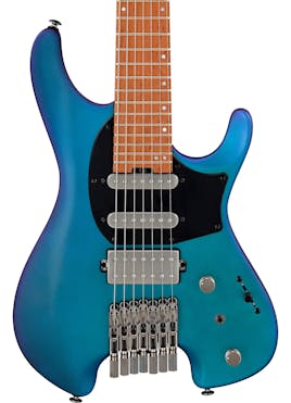 Ibanez Q547-BMM Q Series 7-String Headless Electric Guitar in Blue Chameleon Metallic Matte