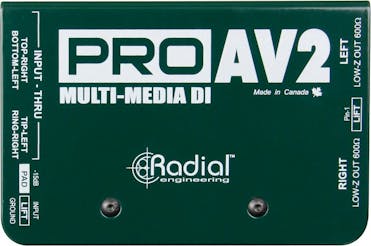 Radial PRO-AV2 2 channel passive DI box for Media and AV Systems