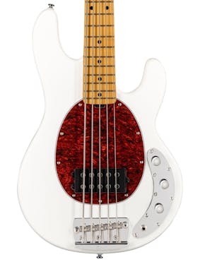 Sterling by Music Man Stingray 5 String in Classic Olympic White