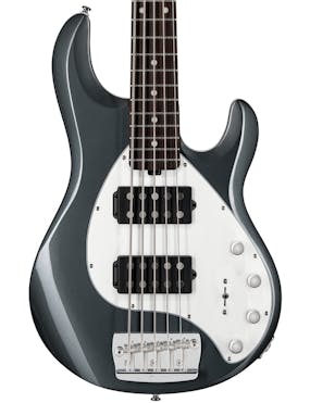 Sterling by Music Man Stingray RAY35 HH 5 String in Charcoal Frost