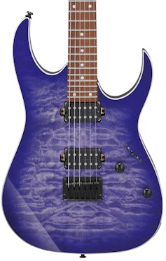 Ibanez RG421QM-CBB Electric Guitar With Quilted Maple Top In Cerulean Blue Burst
