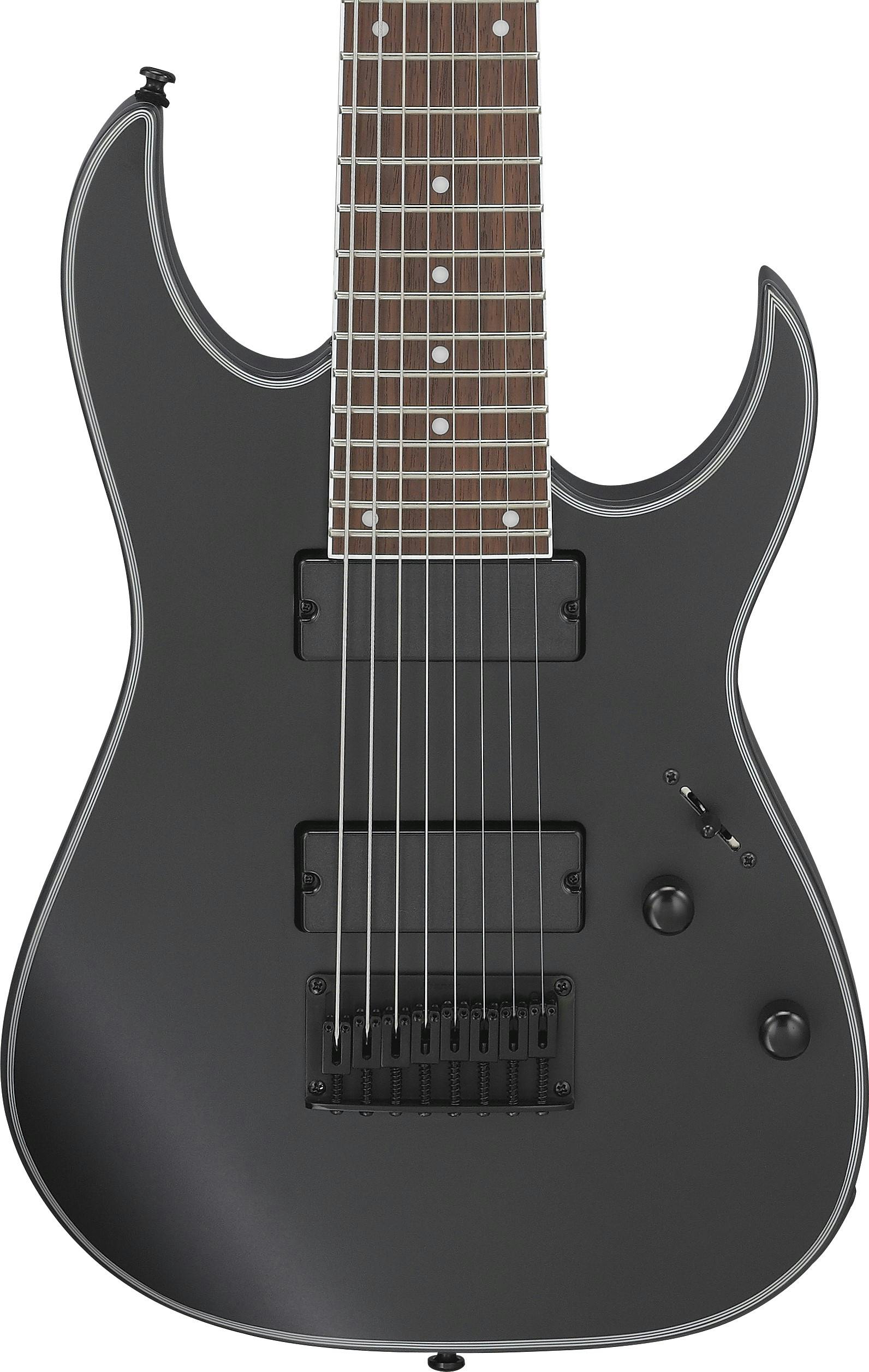 Ibanez RG8EX BKF 8 String Electric Guitar in Black Flat