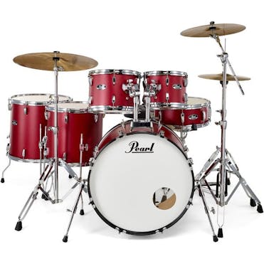 Pearl Roadshow 5 pcs kit with HW and SABIAN CYM set Matte Red