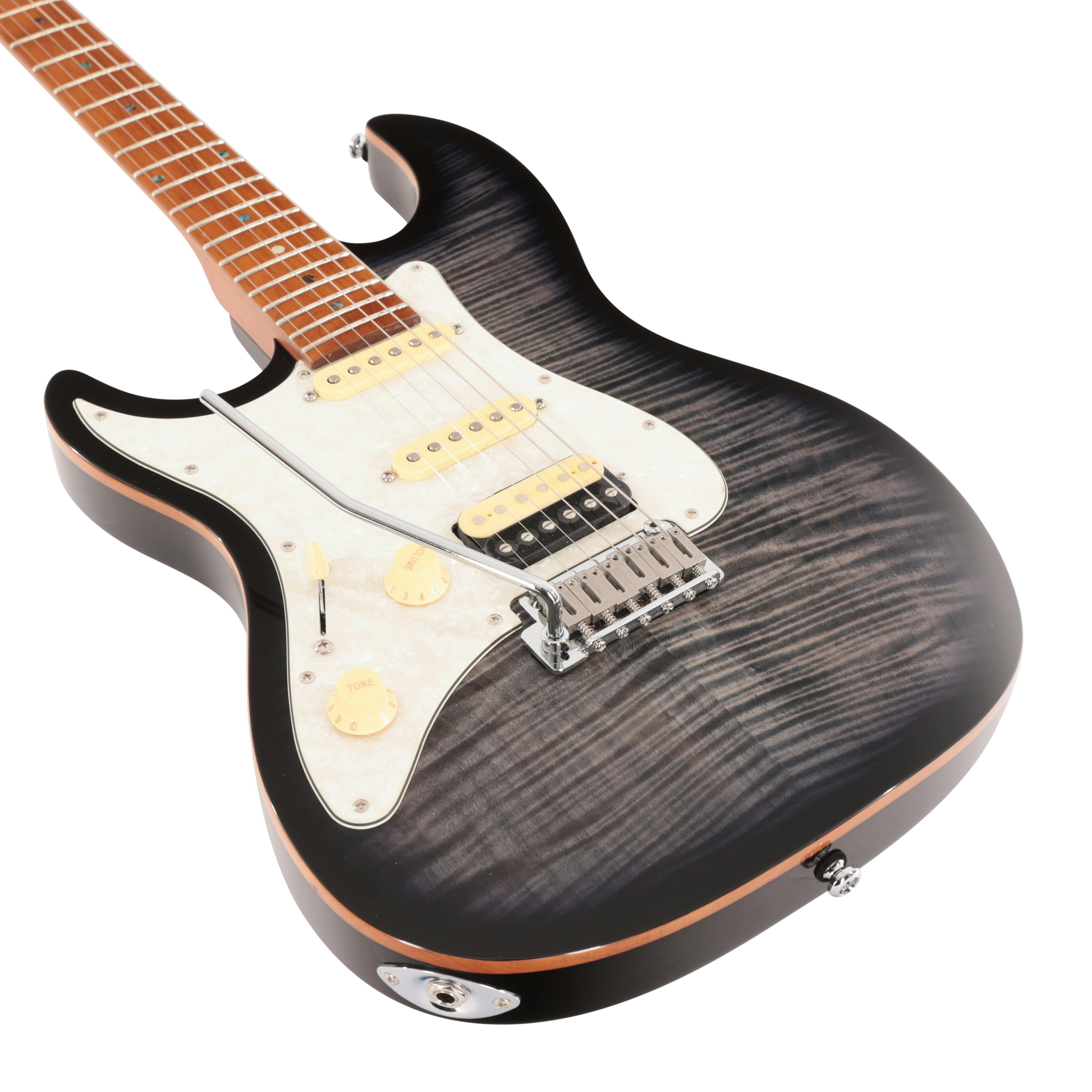 Sire Larry Carlton S7 FM Left Handed Electric Guitar in Trans Black -  Andertons Music Co.