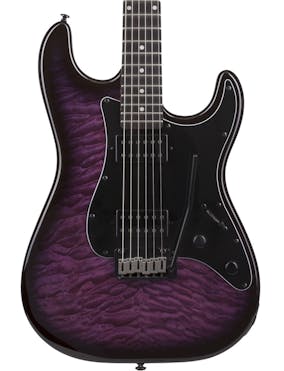Schecter Traditional Pro Electric Guitar in Transparent Purple Burst