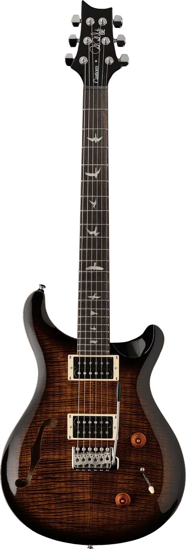 PRS SE Custom 22 Semi-Hollow Electric Guitar in Black Gold